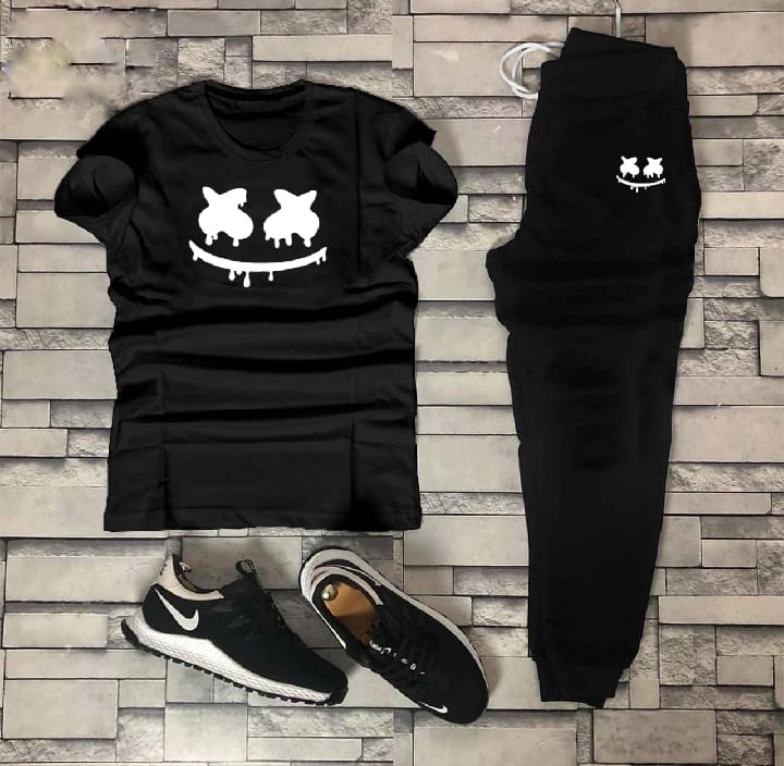 Black Dripping Smile Tracksuit