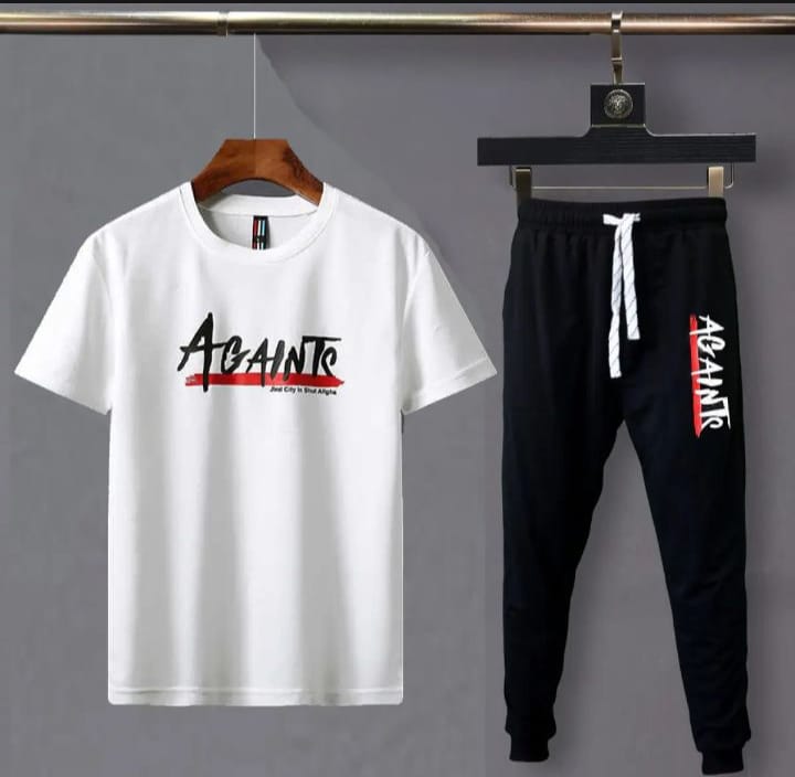 White Against Text Tracksuit