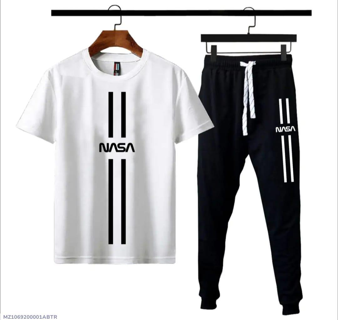 White NASA Stripe Tracksuit