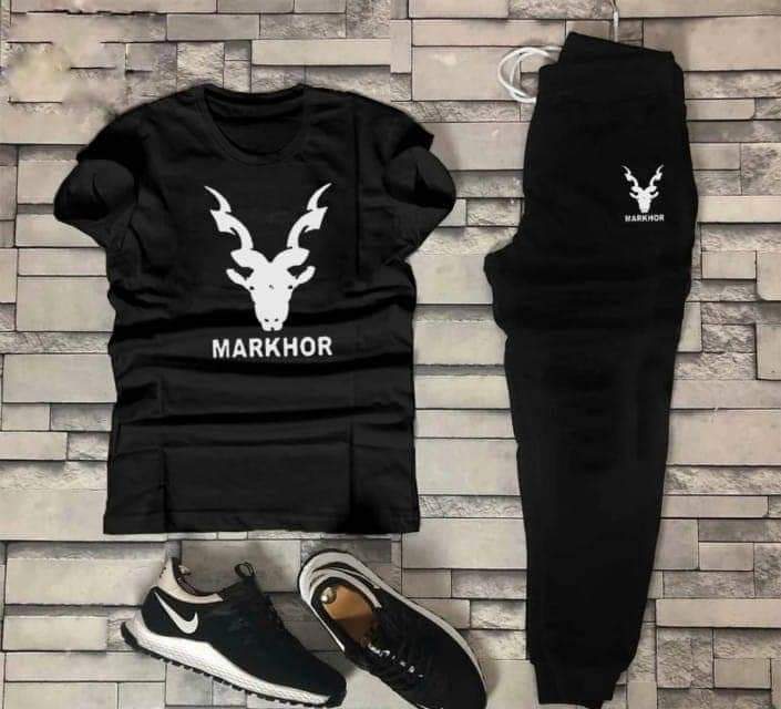 Men’s Summer Track Suit (MARKHOR BLACK) – Lightweight & Breathable