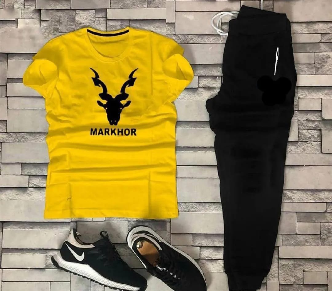 Men’s Summer Track Suit (MARKHOR YELLOW) – Lightweight & Breathable